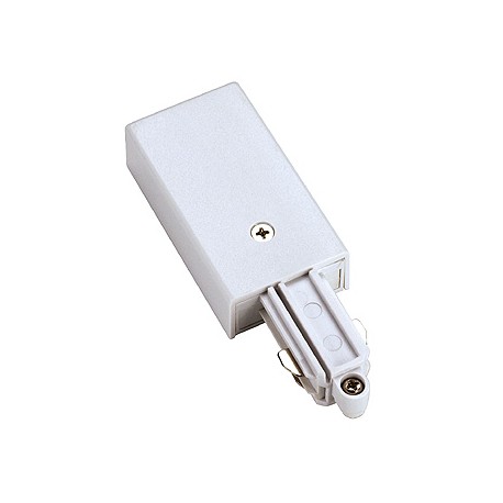 Alimentation pour rail 1 allumage 230V. blanc. terre droite